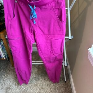 Figs Pink Track Pants Comfortable Joggers